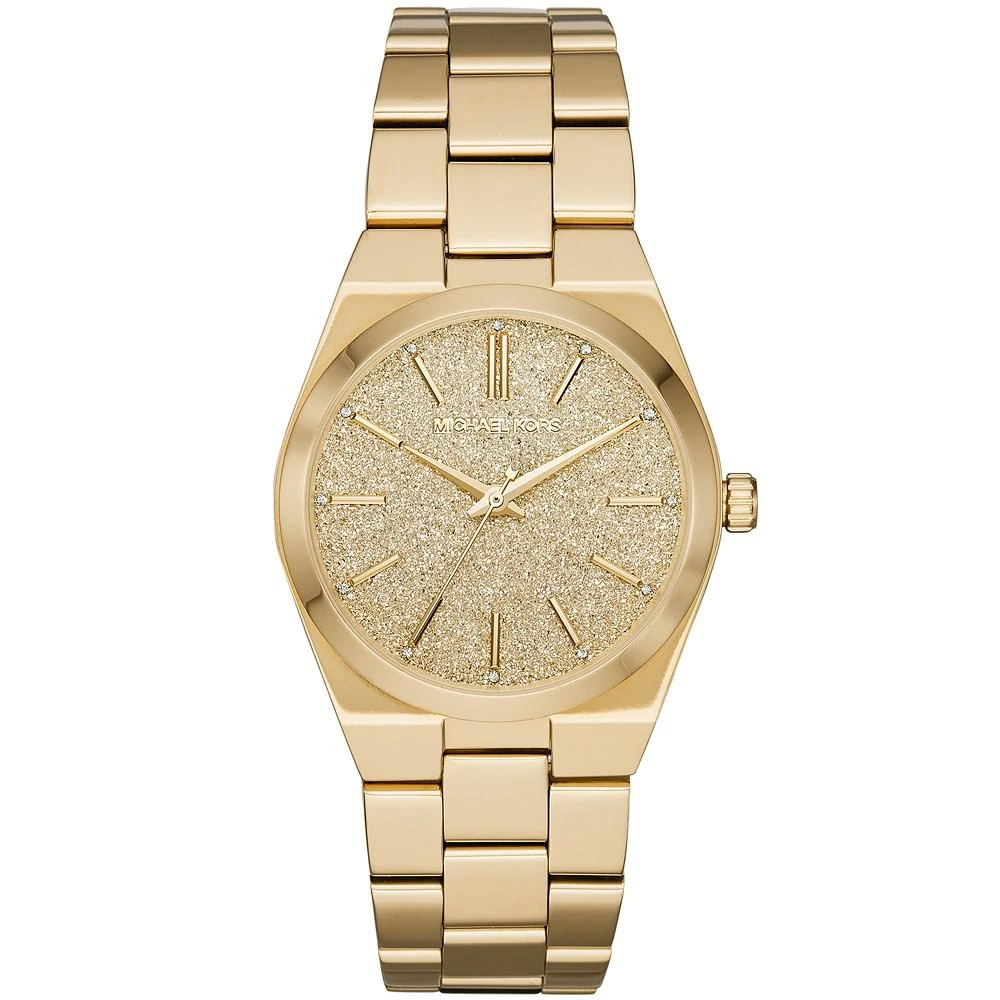 商品Michael Kors|Women's Channing Gold-Tone Stainless Steel Bracelet Watch 36mm,价格¥1038,第1张图片