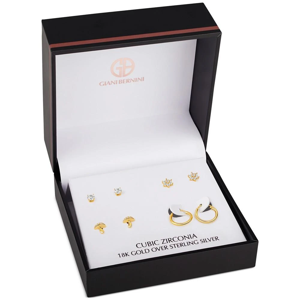 商品Giani Bernini|Cubic Zirconia Stud & Hoop Earrings in 18k Gold-Plated Sterling Silver, Created for Macy's,价格¥226,第4张图片详细描述