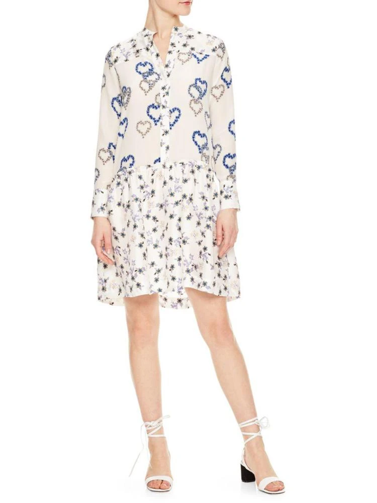 商品Sandro|Lemon Band Collar Silk Dress,价格¥1487,第1张图片