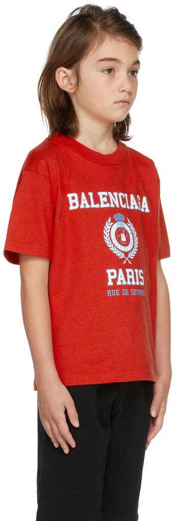 商品Balenciaga|Kids Red Logo T-Shirt,价格¥1534,第5张图片详细描述