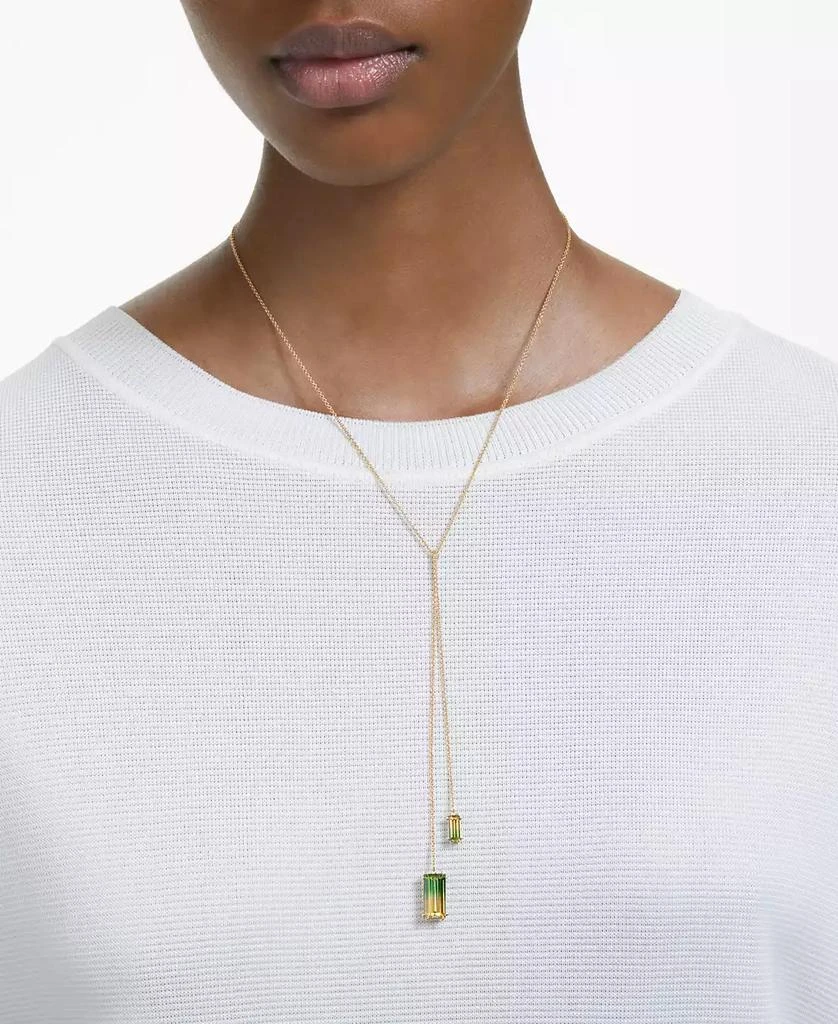 商品Swarovski|Gold-Tone Double Crystal 19-3/4" Knotted Lariat Necklace,价格¥1670,第4张图片详细描述