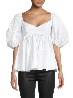 商品CAROLINE CONSTAS|Leigh Puff-Sleeve Top,价格¥833,第1张图片