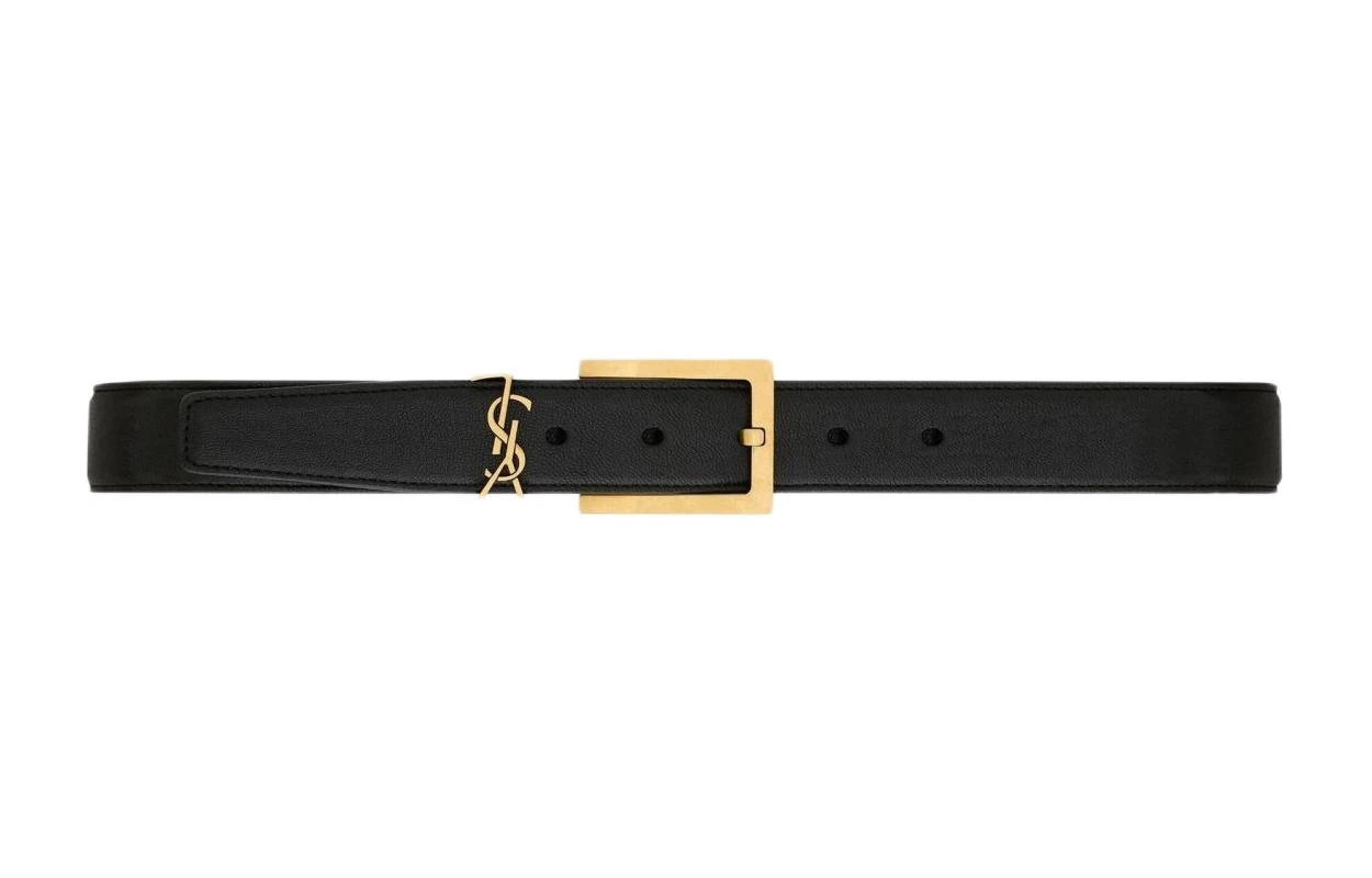 商品[国内直发] Yves Saint Laurent|圣罗兰 字母Logo 皮带 男女同款情侣款 黑色 宽3CM,价格¥4377,第6张图片详细描述