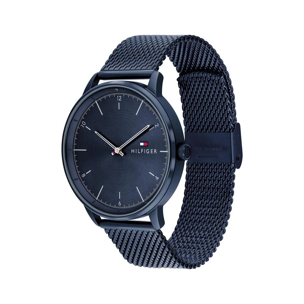 商品Tommy Hilfiger|Men's Blue Stainless Steel Mesh Bracelet Watch 43mm,价格¥869,第3张图片详细描述