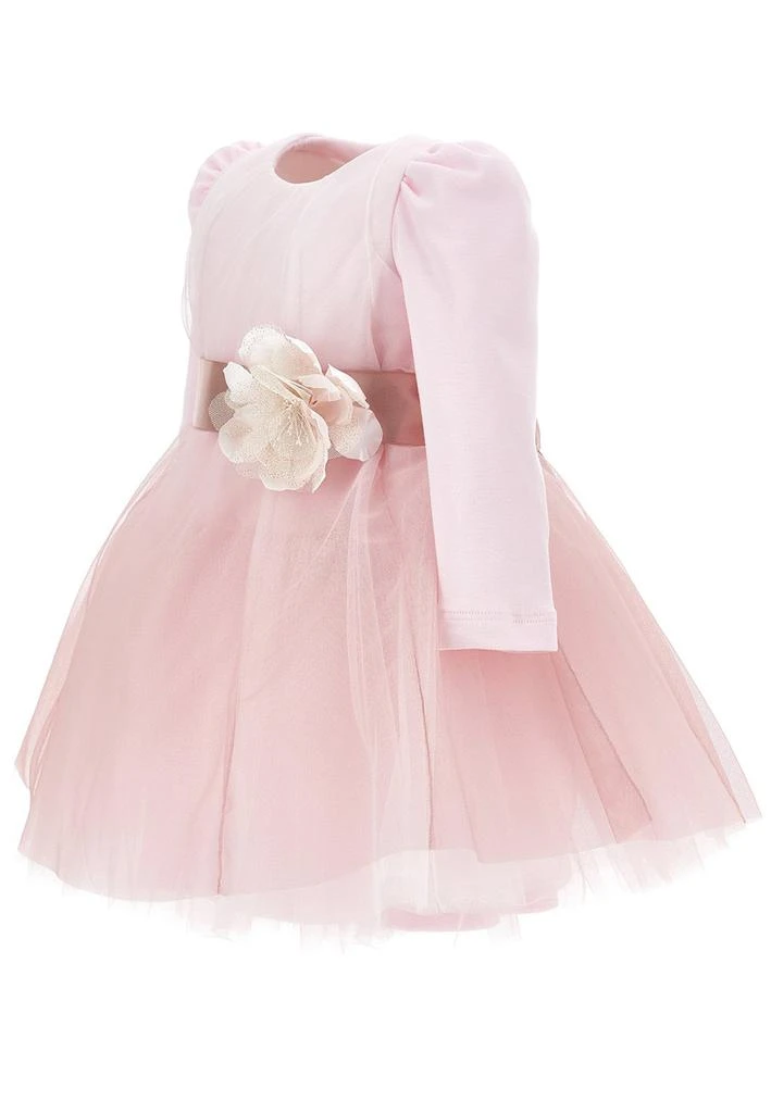 商品MONNALISA|Monnalisa Floral Detailed Tulle Overlay Flared Dress,价格¥1580,第3张图片详细描述