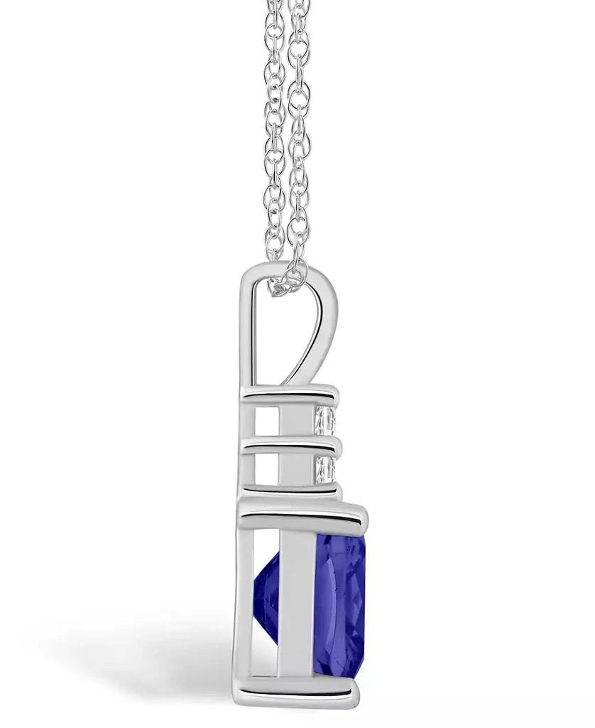 商品Macy's|Tanzanite (2-1/3 Ct. t.w.) and Diamond (1/10 Ct. t.w.) Pendant Necklace,价格¥18080,第3张图片详细描述