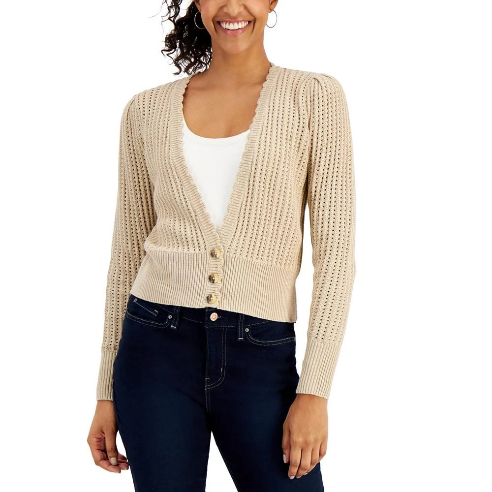 商品Charter Club|Women's Open-Knit Cardigan Sweater, Created for Macy's,价格¥178,第1张图片