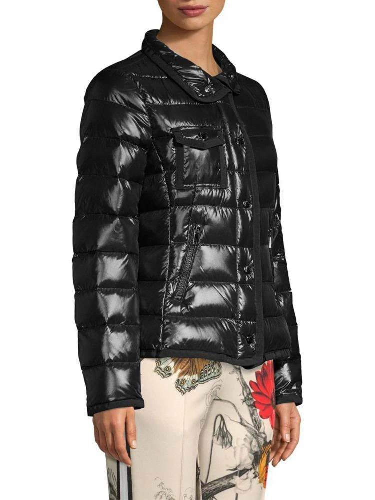 商品Moncler|Armoise Fur-Trim Lacquer Jacket,价格¥13742,第3张图片详细描述