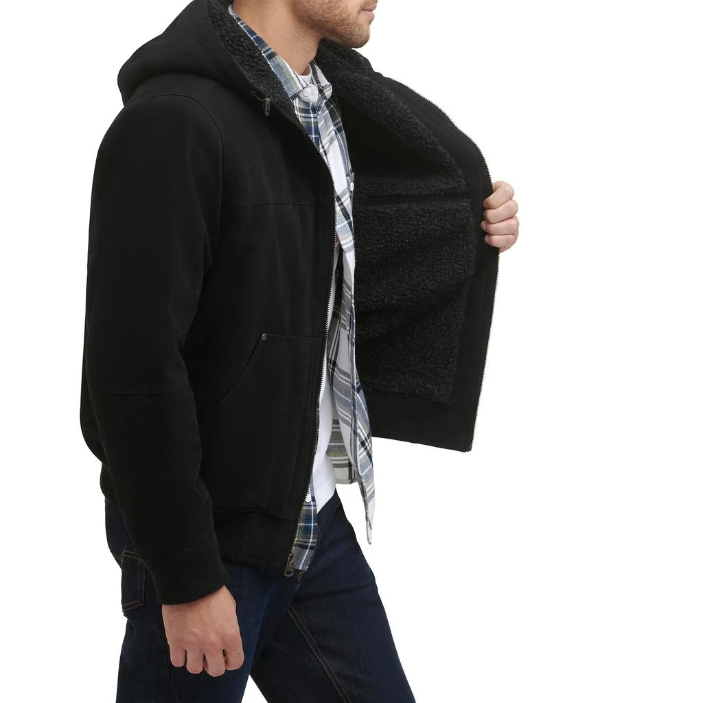 商品Levi's|Cotton Canvas Hooded Utility Jacket with Sherpa Lining,价格¥526,第2张图片详细描述