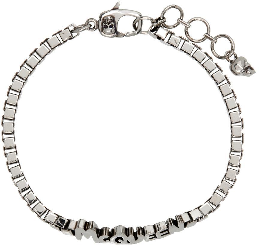 商品Alexander McQueen|Silver Logo Necklace,价格¥2731,第4张图片详细描述