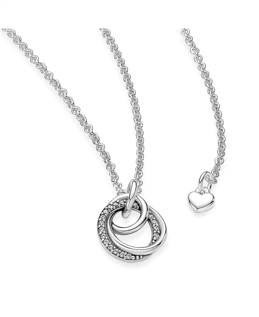 商品PANDORA|Family Always Encircled Sparkling Cubic Zirconia Pave Pendant Necklace,价格¥666,第3张图片详细描述