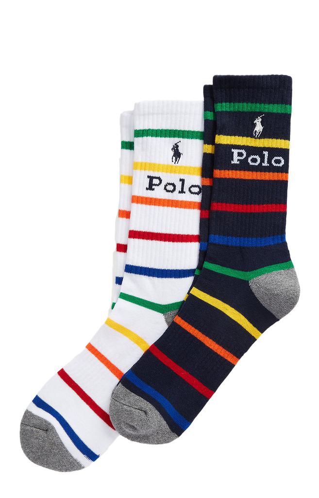 (8991017PK) Rainbow Stripe Socks 2 Pack商品第1张图片规格展示
