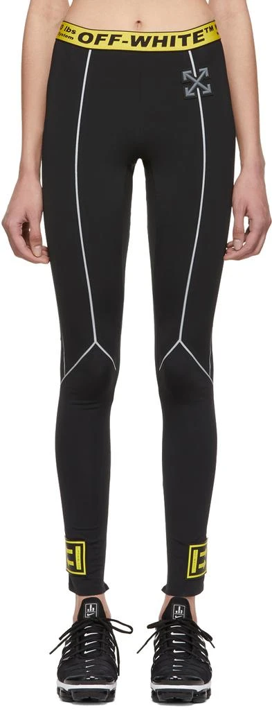 商品Off-White|SSENSE Exclusive Black "WORKOUT" Neoprene 'Sport' Leggings,价格¥2354,第1张图片