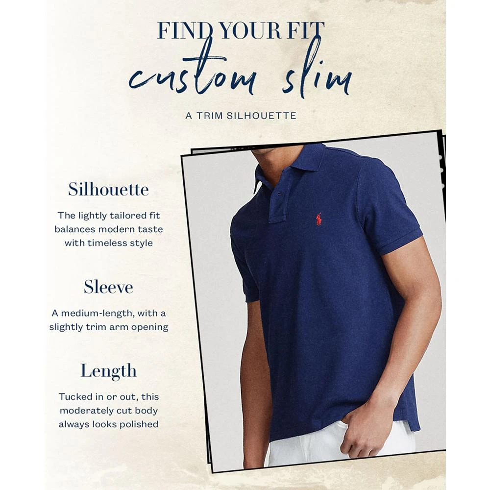 商品Ralph Lauren|Men’s Slim-Fit Soft Cotton Polo Shirt,价格¥827,第5张图片详细描述