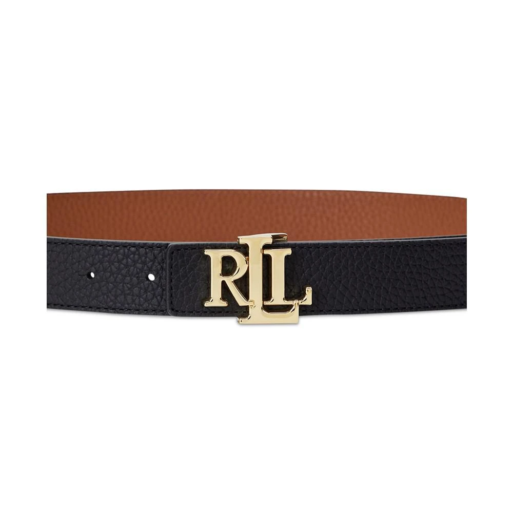 商品Ralph Lauren|Women's Logo Reversible Pebbled Leather Belt,价格¥562,第2张图片详细描述