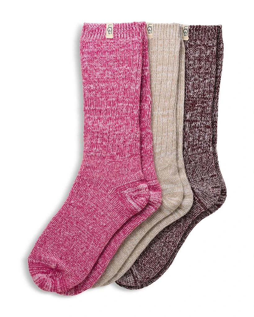 商品UGG|Rib Knit Slouchy Crew Socks, Pack of 3,价格¥332,第1张图片