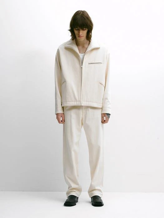 商品YOUNGOH|French Seam Twill Pants_Cream,价格¥1169,第1张图片