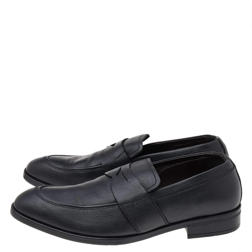 商品[二手商品] Zegna|Ermenegildo Zegna Black Leather Slip on Loafers Size 41,价格¥1928,第4张图片详细描述