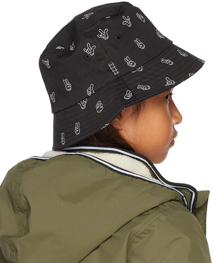 商品MOLO|Kids Black Friendly Hands Bucket Hat,价格¥80,第3张图片详细描述