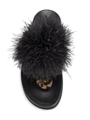 商品Aquazzura|Boudoir Feather-Trimmed Thong Sandals,价格¥897,第5张图片详细描述