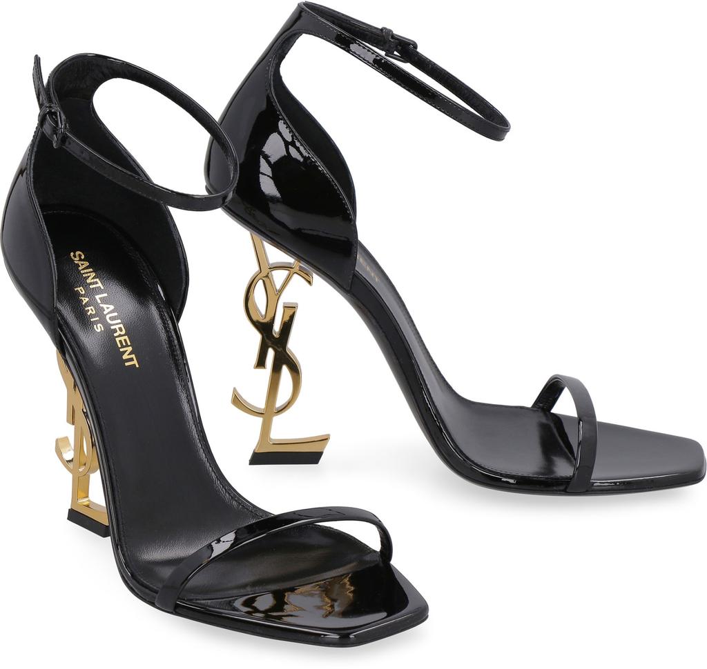 Saint Laurent Opyum Embellished Heels Patent Leather Sandals商品第3张图片规格展示