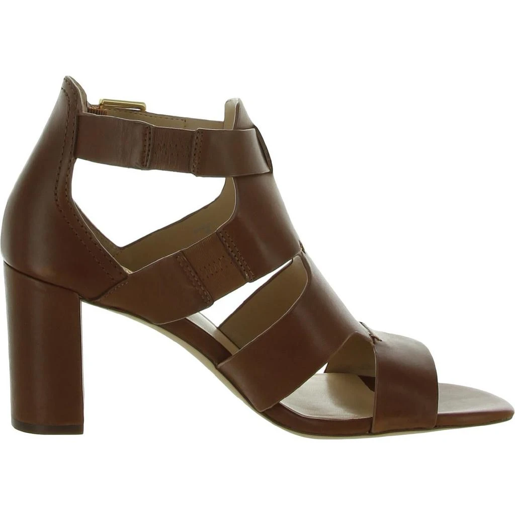商品Ralph Lauren|Lauren Ralph Lauren Womens Bandelle Leather Open Toe Heels,价格¥200,第3张图片详细描述
