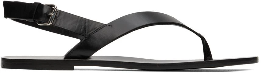 商品The Row|Black Hiking Flip Flops,价格¥3242,第1张图片