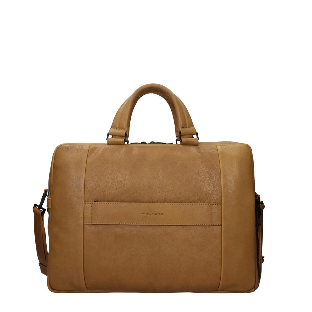 商品PIQUADRO|Piquadro Beige Leather Business And Laptop Bags,价格¥2411,第3张图片详细描述