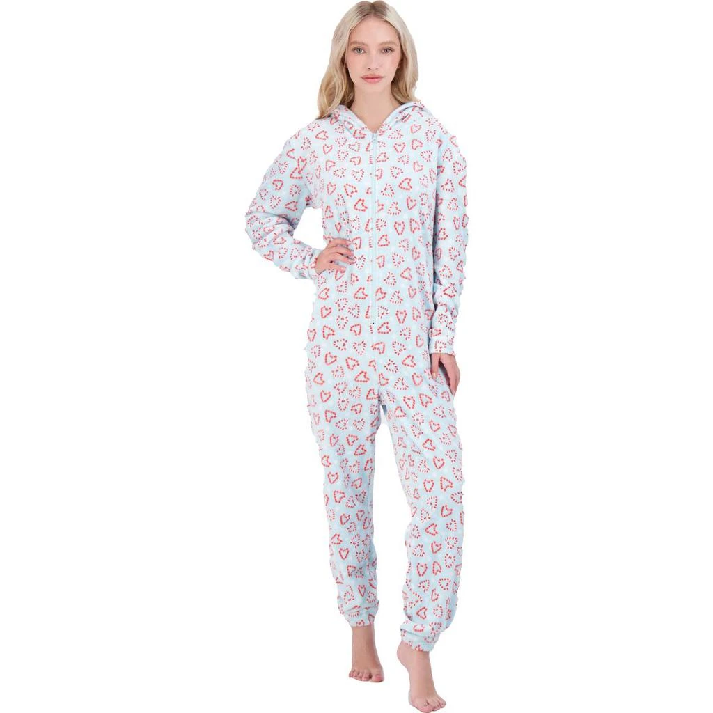 商品NYC Underground|NYC Underground Women's Printed Holiday One-Piece Hooded Pajamas,价格¥53,第2张图片详细描述