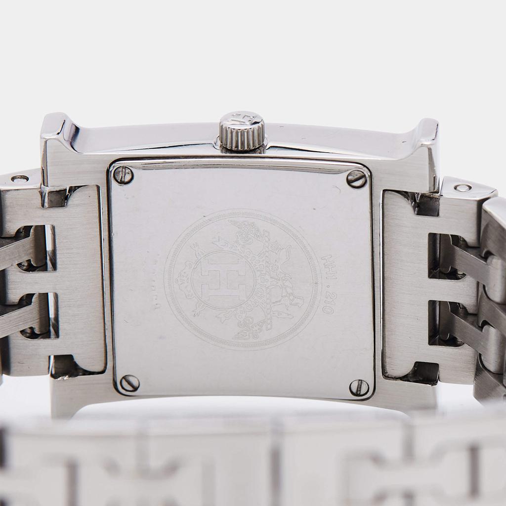 Hermes Black Stainless Steel Heure H HH1.210 Women's Wristwatch 21 mm商品第4张图片规格展示
