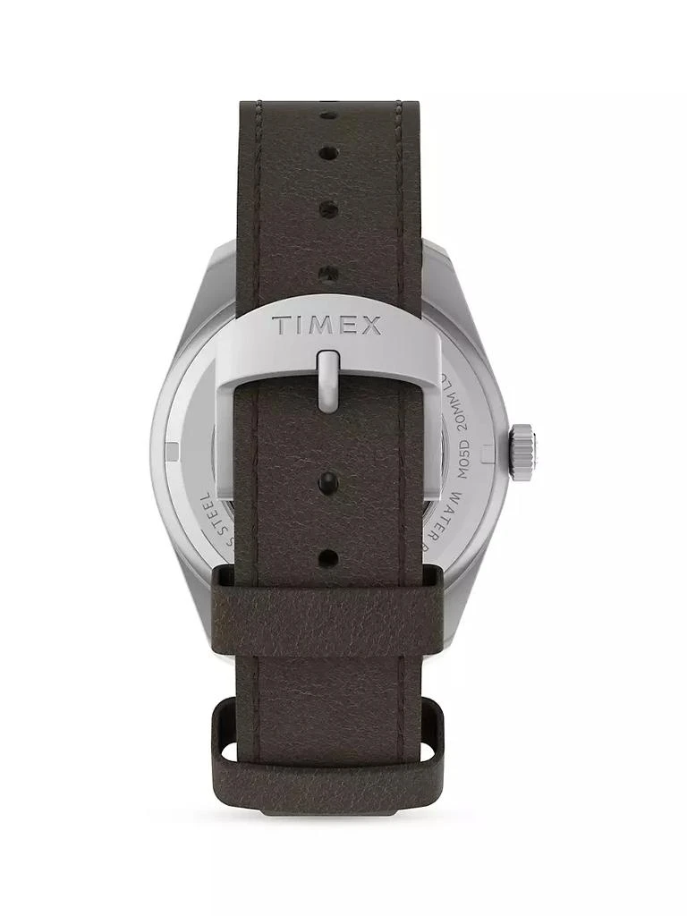 商品Timex|Waterbury Stainless Steel &amp; Leather Strap Watch,价格¥2090,第3张图片详细描述