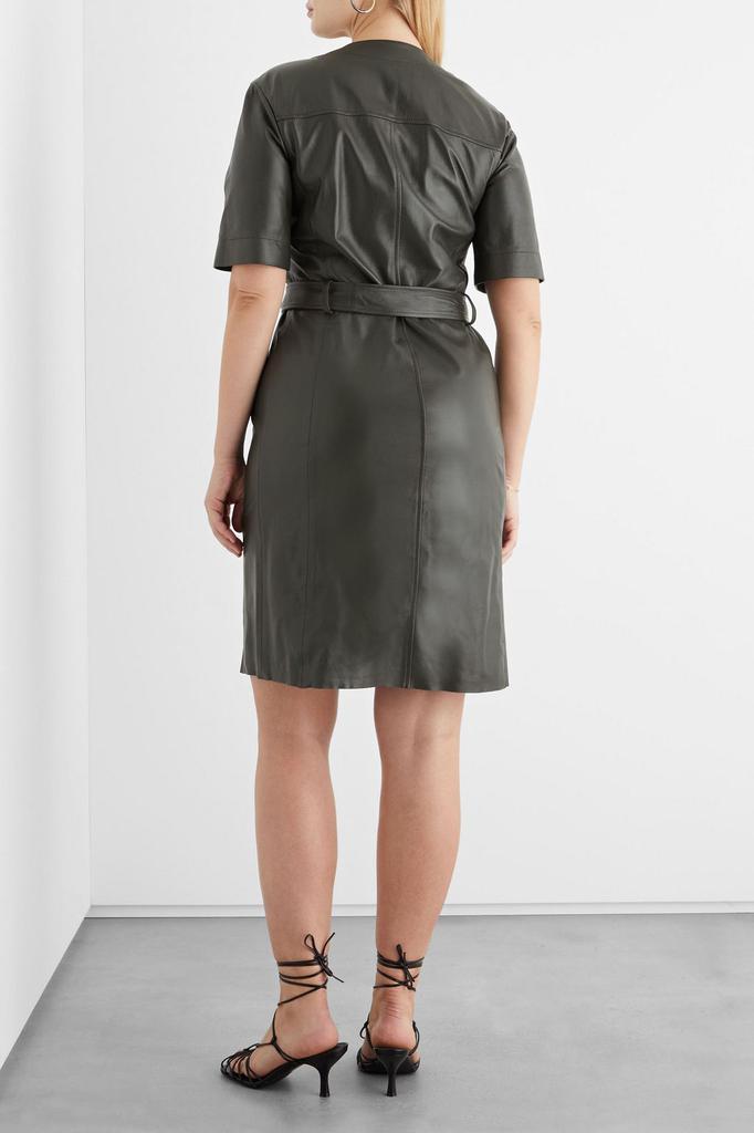 商品IRIS & INK|Andrée belted leather dress,价格¥2426,第5张图片详细描述