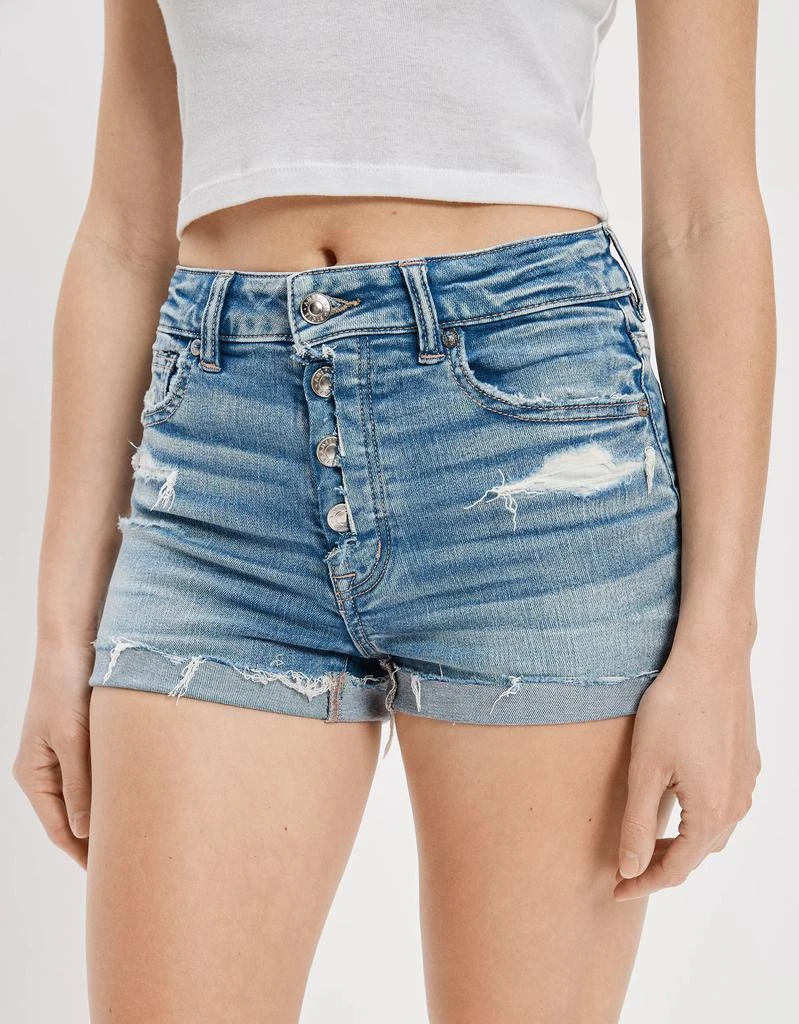 商品AE|AE Ne(x)t Level Super High-Waisted Denim Short Short,价格¥183,第1张图片