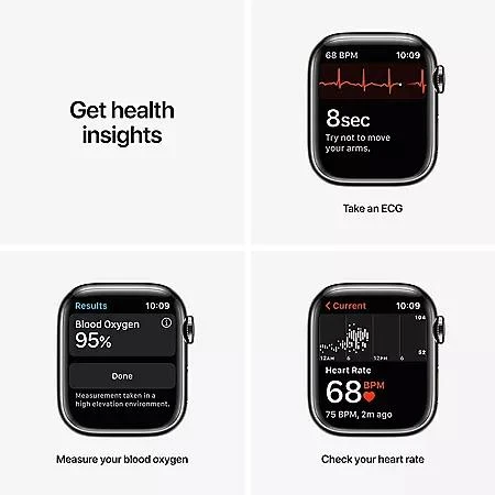 商品Apple|Apple Watch Series 7 Stainless Steel 41mm GPS + Cellular (Choose Color),价格¥5480,第5张图片详细描述