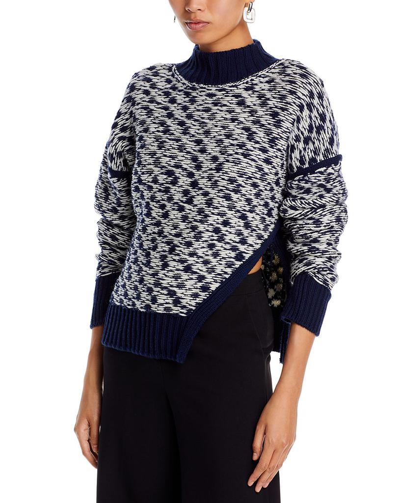 商品3.1 Phillip Lim|Wool Float Jacquard Cutaway Sweater,价格¥3710,第1张图片