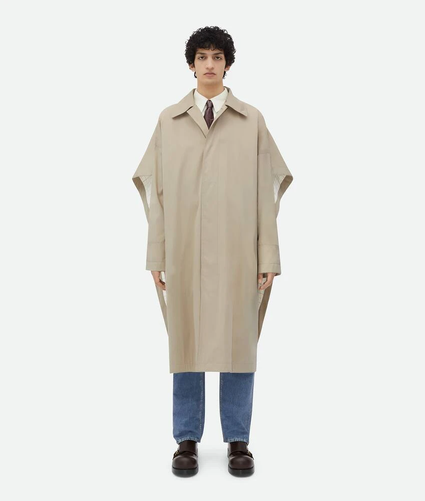 【预售】 BV葆蝶家 24秋冬 男士 风衣 Trench-Cape En Soie Et Coton Avec Doublure À Carreaux 779587V3YS01574 商品