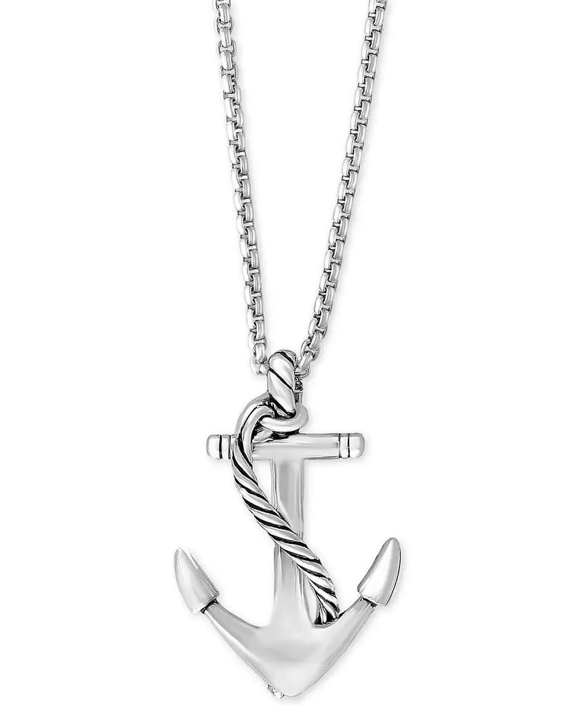 商品Effy|EFFY® Men's Anchor Pendant Necklace in Sterling Silver,价格¥5955,第1张图片