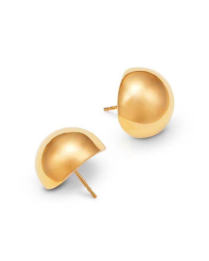 商品Bloomingdale's Fine Collection|Bloomingdale's Polished Half Bead Electroform Stud Earrings in 14K Yellow Gold,价格¥10110,第3张图片详细描述