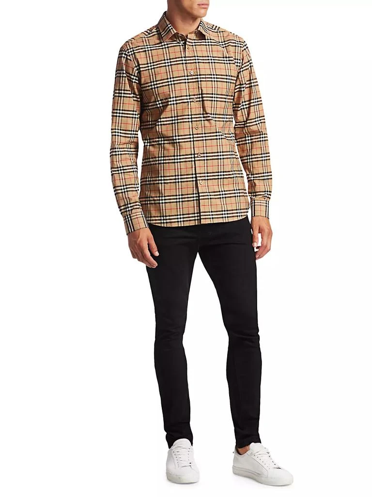 商品Burberry|Simpson Archive Plaid Long-Sleeve Shirt,价格¥4762,第2张图片详细描述