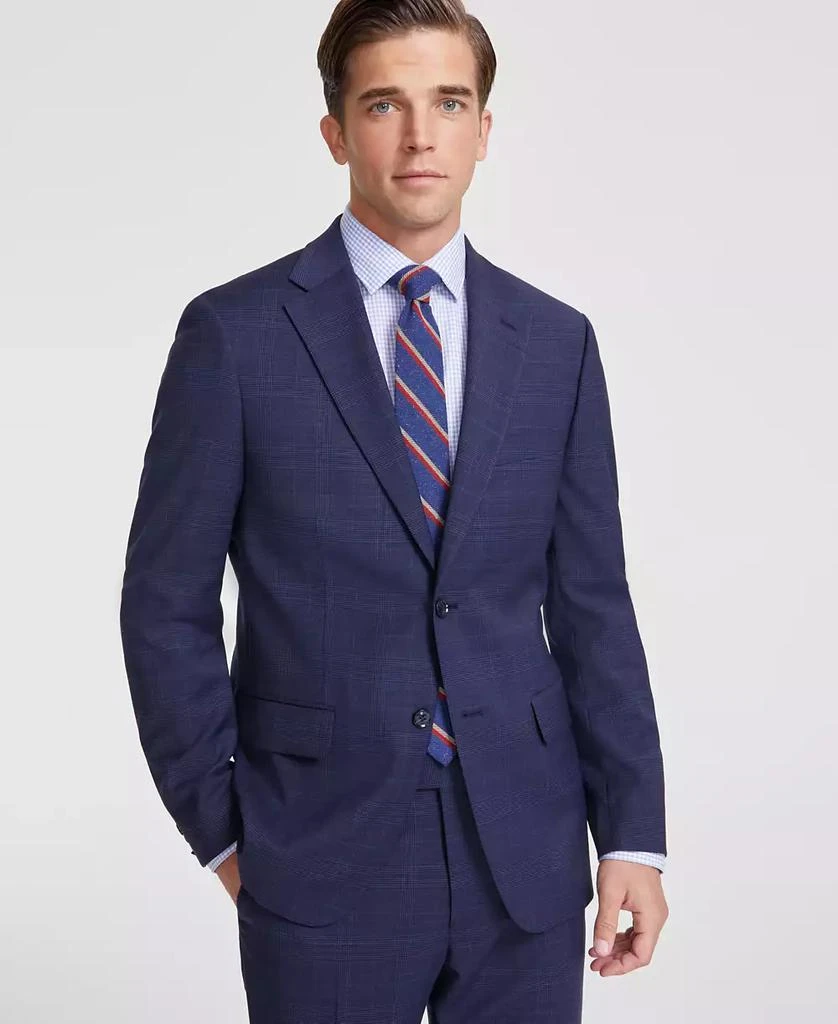 商品Tommy Hilfiger|Men's Modern-Fit Stretch Wool Blend Plaid Suit Jacket,价格¥1067,第1张图片