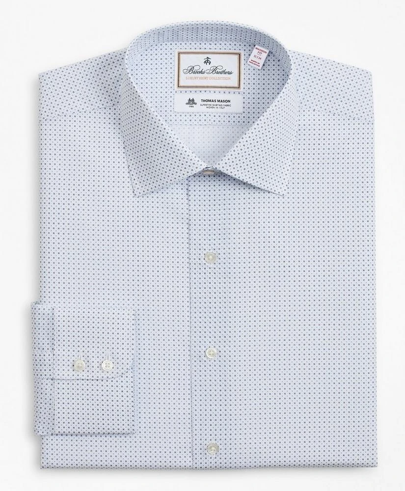 商品Brooks Brothers|Luxury Collection Madison Relaxed-Fit Dress Shirt, Franklin Spread Collar Geo Print,价格¥413,第4张图片详细描述