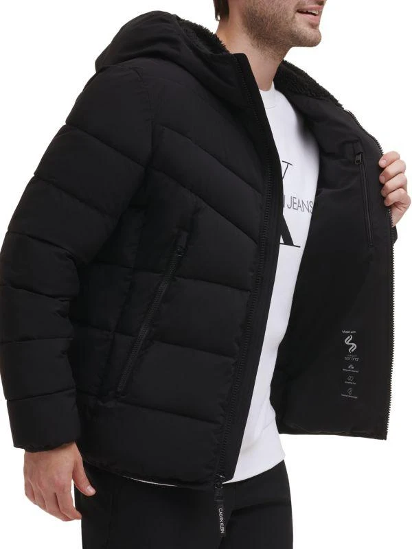 商品Calvin Klein|Faux Fur Hooded PufferJacket,价格¥1204,第4张图片详细描述