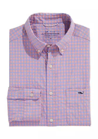 商品Vineyard Vines|Vines On The Go Nylon Gingham Shirt,价格¥395,第1张图片