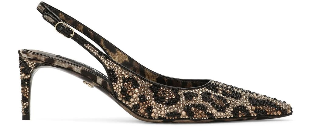 商品Dolce & Gabbana|水钻缀饰缎面露跟鞋,价格¥15186,第1张图片