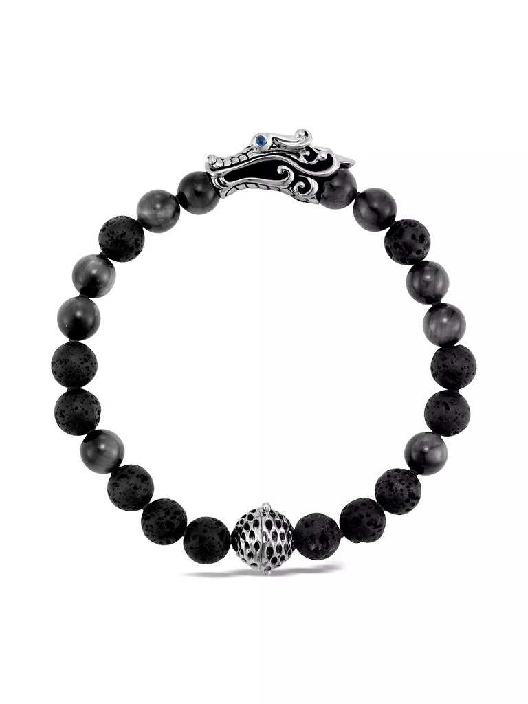 商品John Hardy|Legends Collection Sapphire, Volcanic Stone & Sterling Silver Naga Dragon Bracelet,价格¥7119,第2张图片详细描述