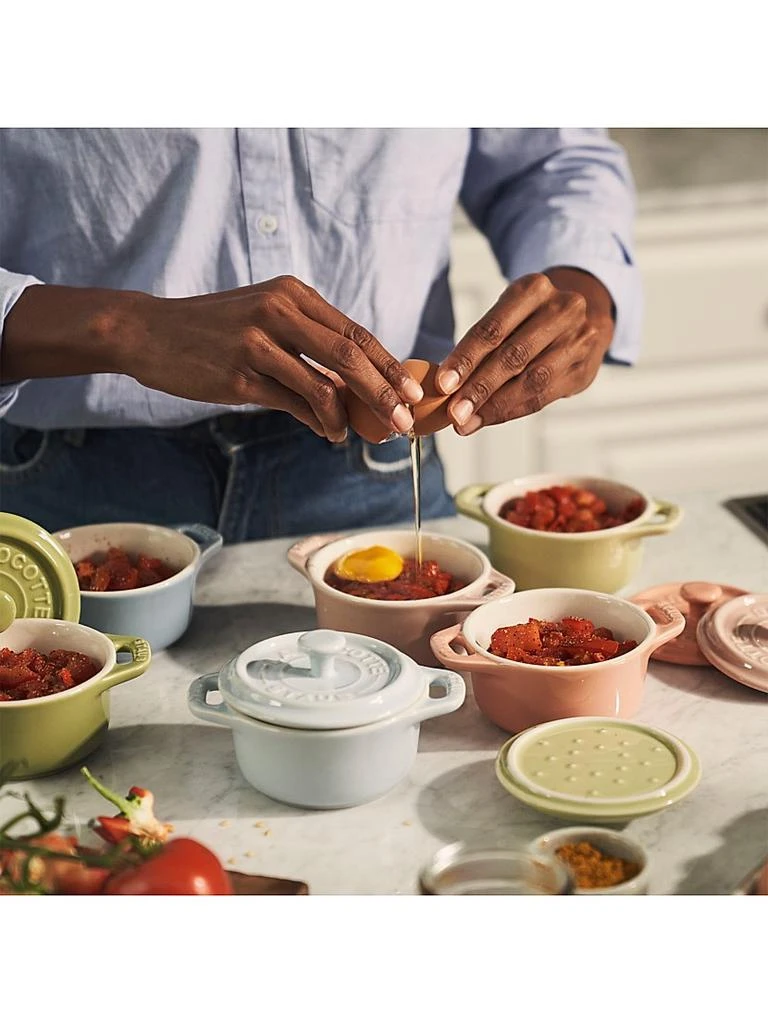 商品Staub|Ceramic 6 Piece Mini Round Cocotte Set,价格¥1033,第4张图片详细描述