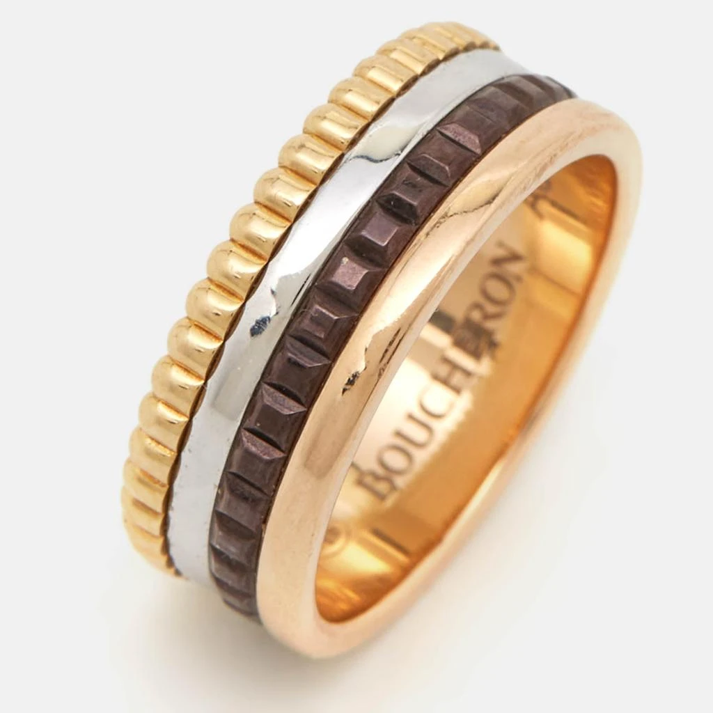 商品[二手商品] Boucheron| Quatre Classique Brown Pvd 18K Three Tone Gold Ring,价格¥39822,第2张图片详细描述