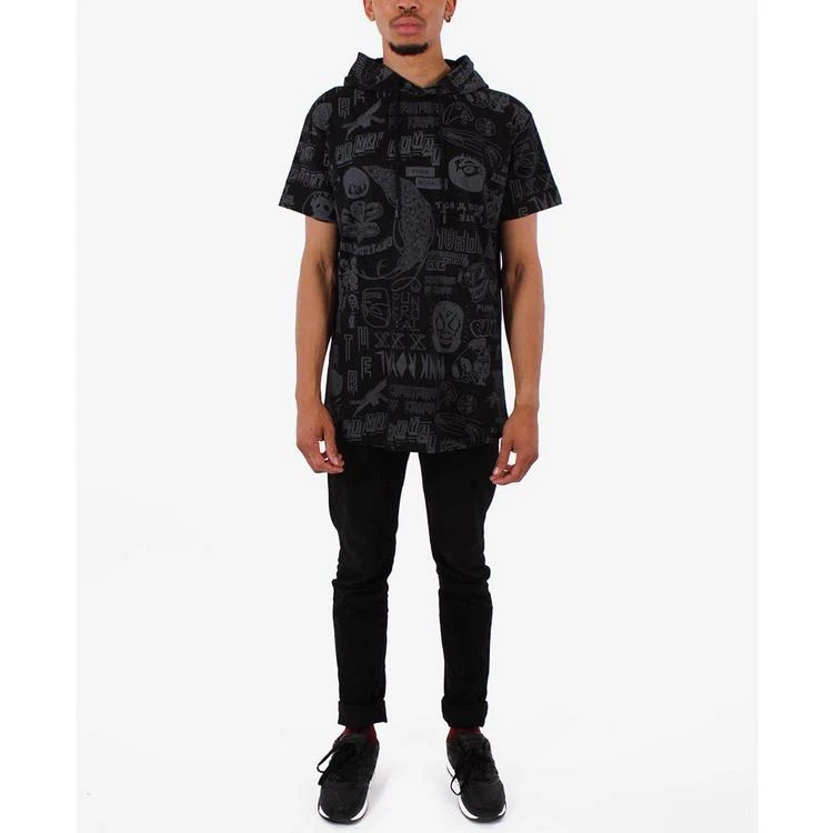 商品Punk Royal|Men's Printed Short-Sleeve Hoodie,价格¥199,第5张图片详细描述