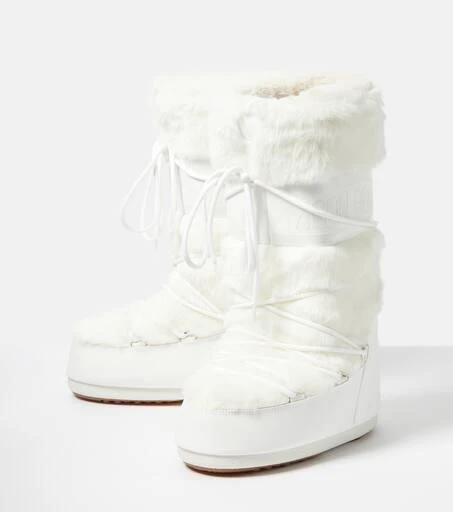 商品Moon Boot|Icon faux fur-trimmed snow boots,价格¥2694,第5张图片详细描述