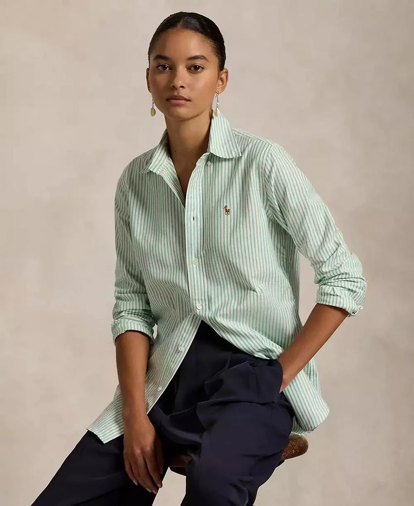 商品Ralph Lauren|Women's Stretch Slim Fit Striped Oxford Shirt,价格¥711,第1张图片